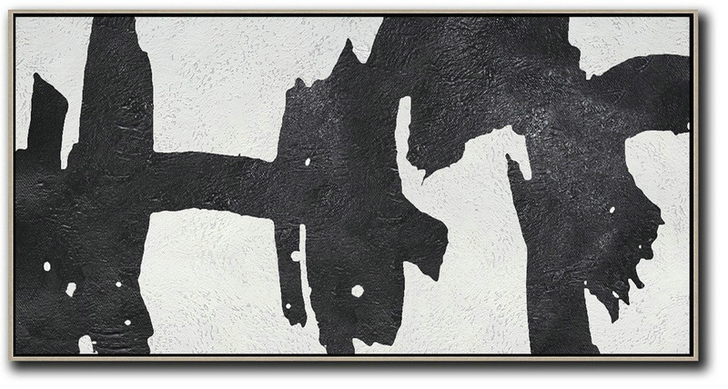 Huge Abstract Canvas Art,Oversized Panoramic Minimal Art On Canvas - Living Room Wall Art